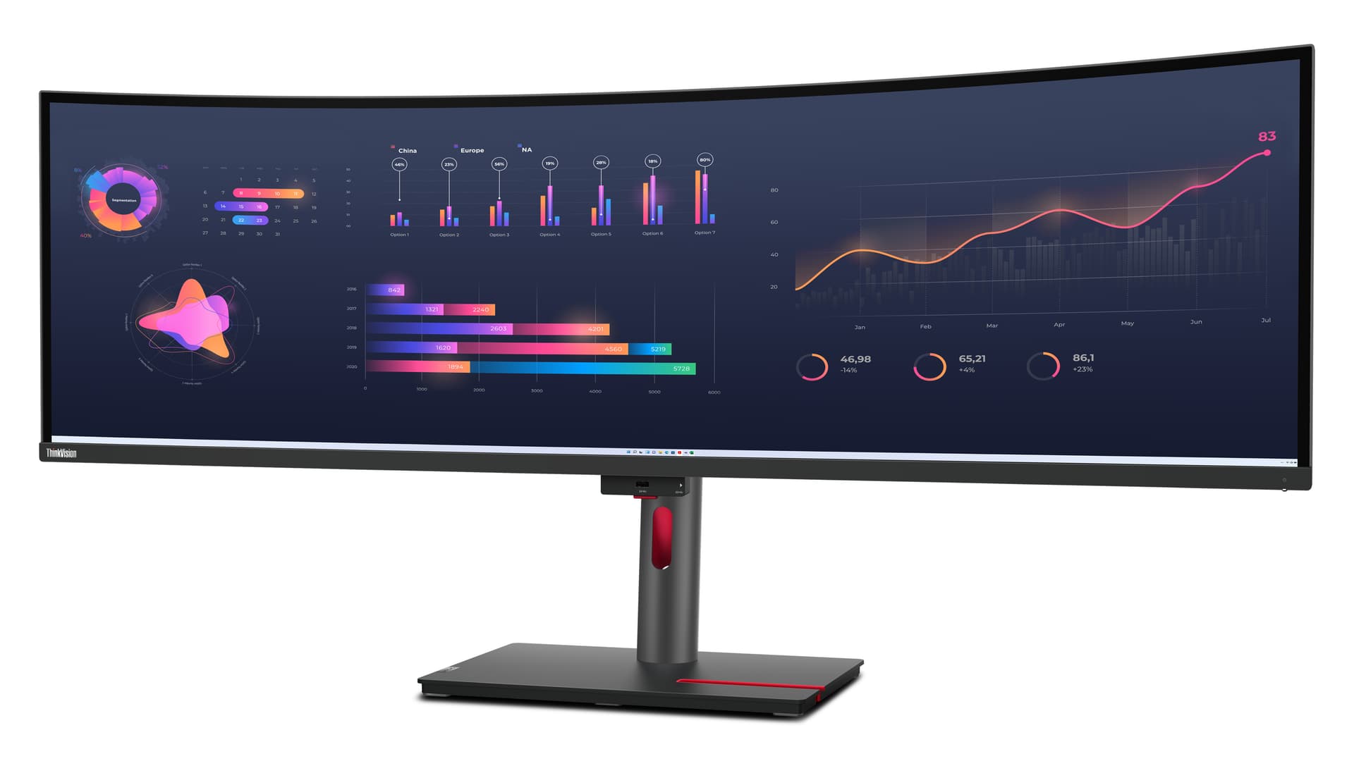 Lenovo ThinkVision P49w-30 Monitor — miniatura 3