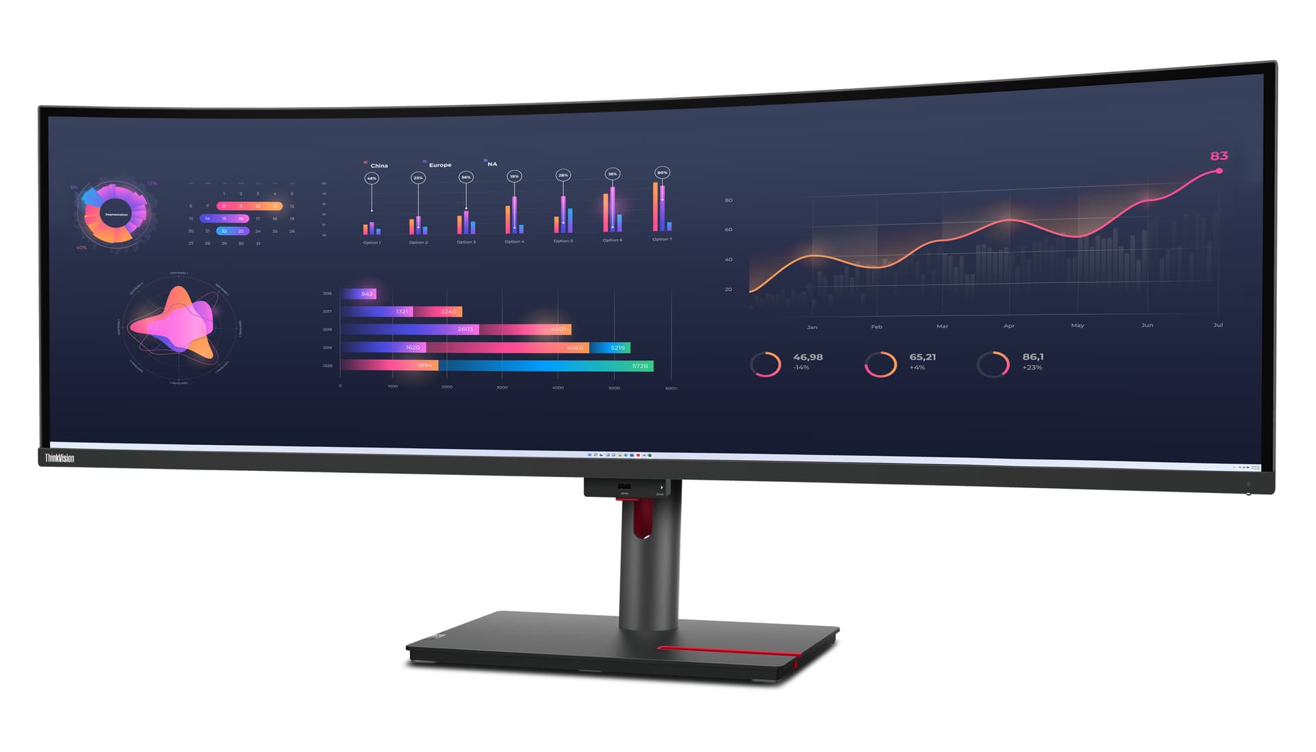Lenovo ThinkVision P49w-30 Monitor — miniatura 4