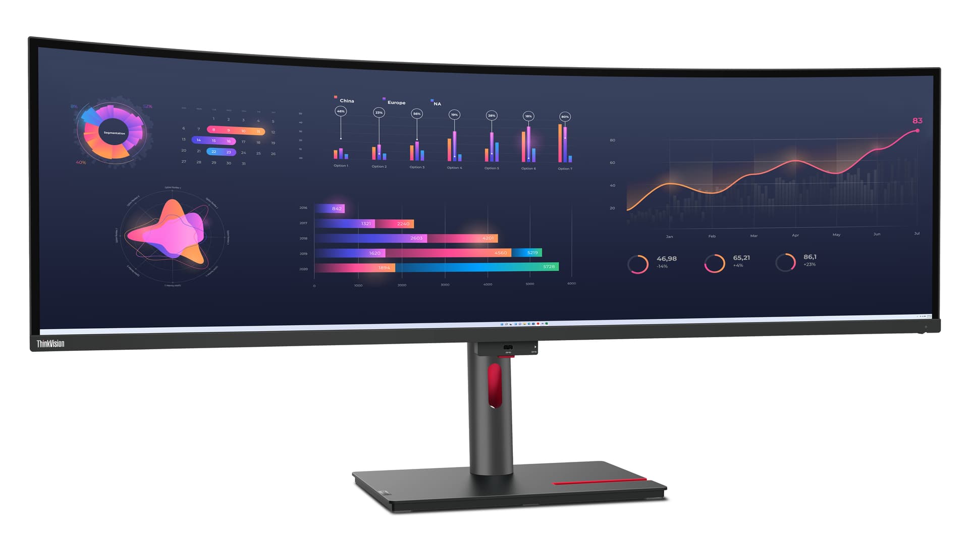 Lenovo ThinkVision P49w-30 Monitor — miniatura 5