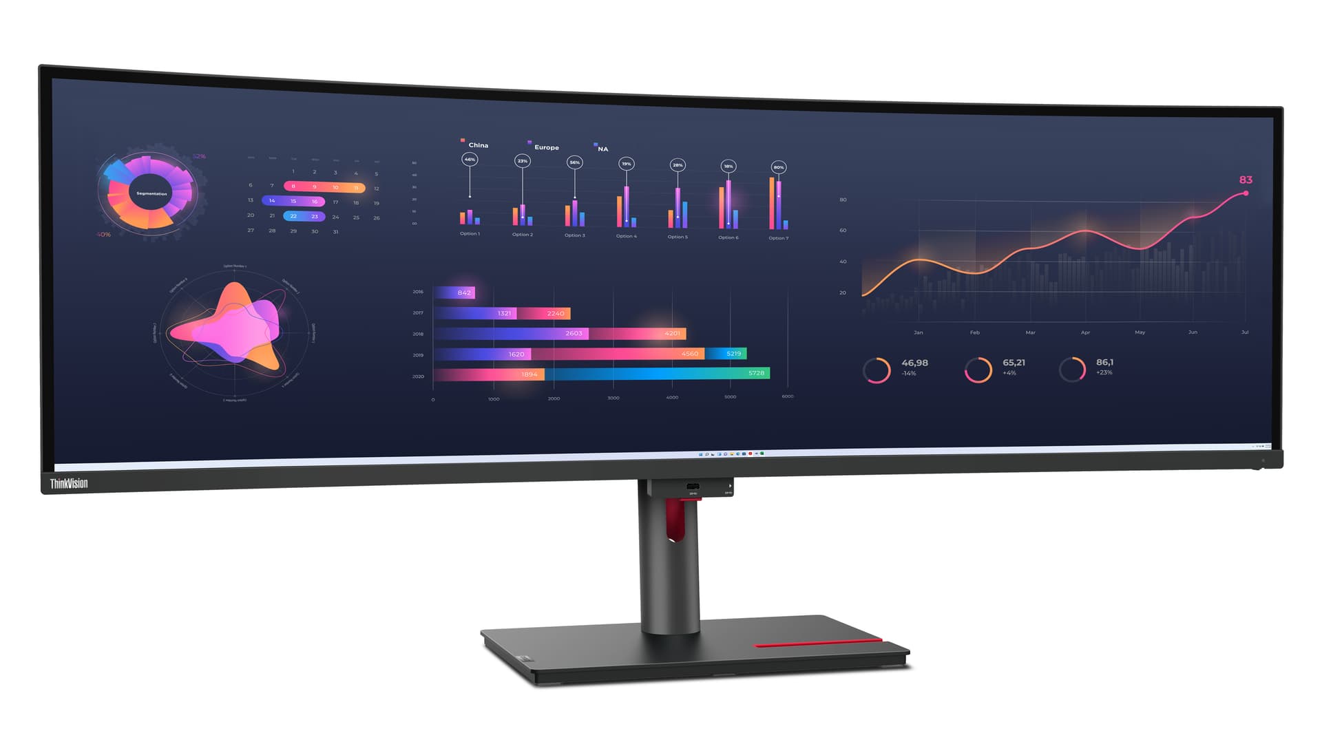 Lenovo ThinkVision P49w-30 Monitor — miniatura 6