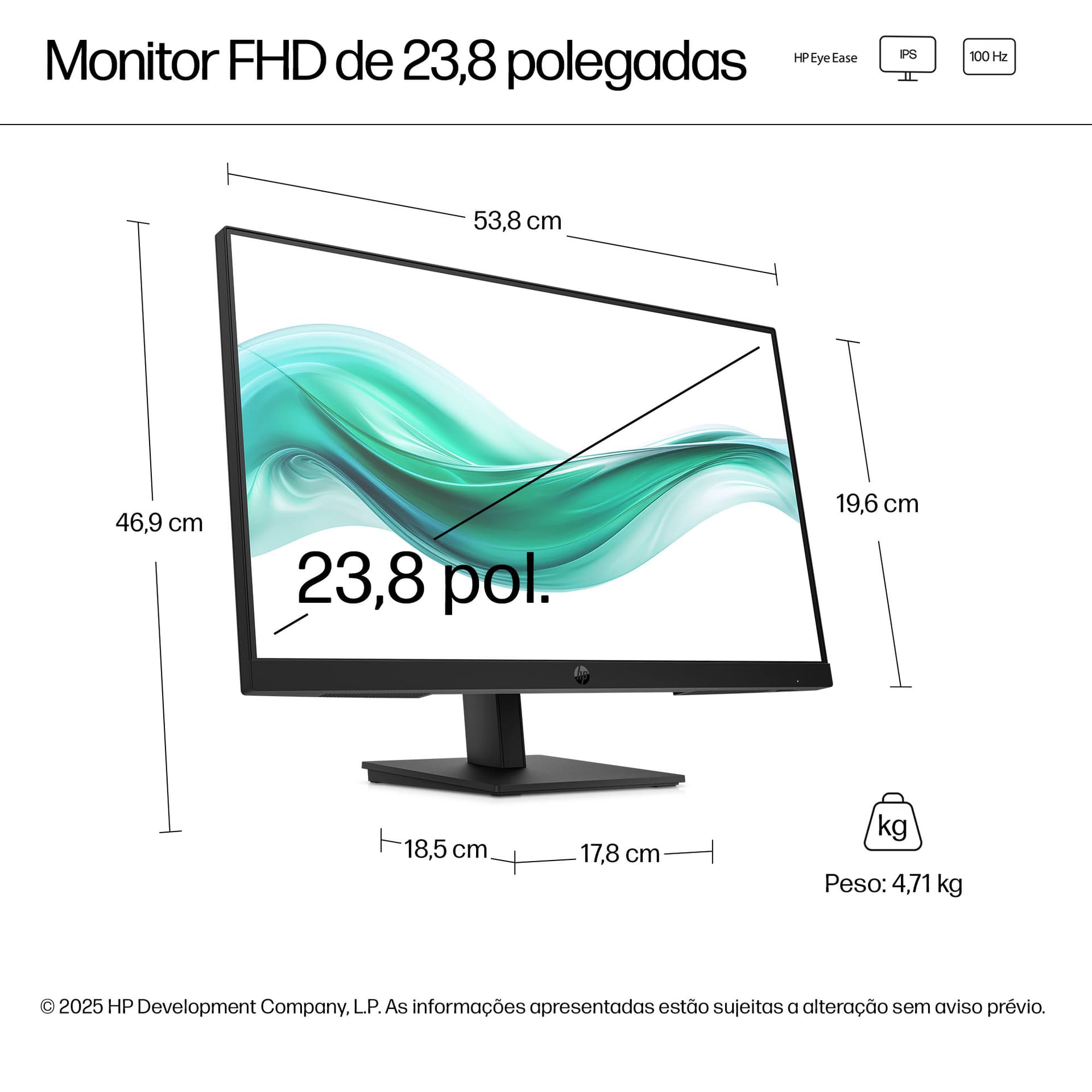 HP Series 3 Pro Monitor FHD Série 3 Pro de 23,8 polegadas - 324ph — miniatura 5