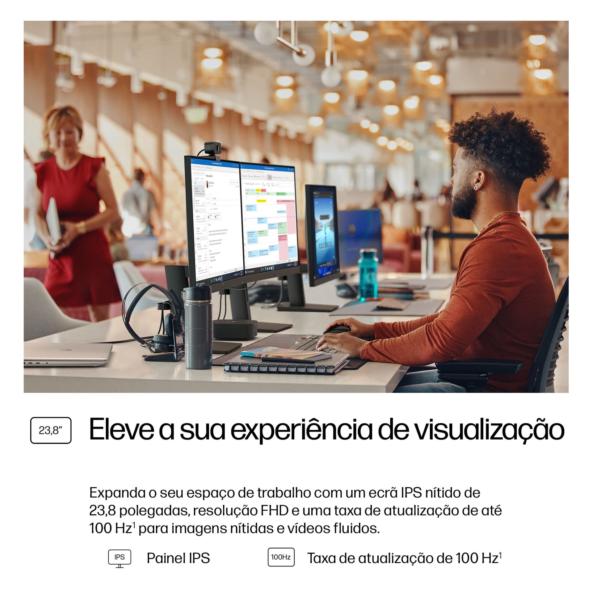 HP Series 3 Pro Monitor FHD Série 3 Pro de 23,8 polegadas - 324ph — miniatura 6