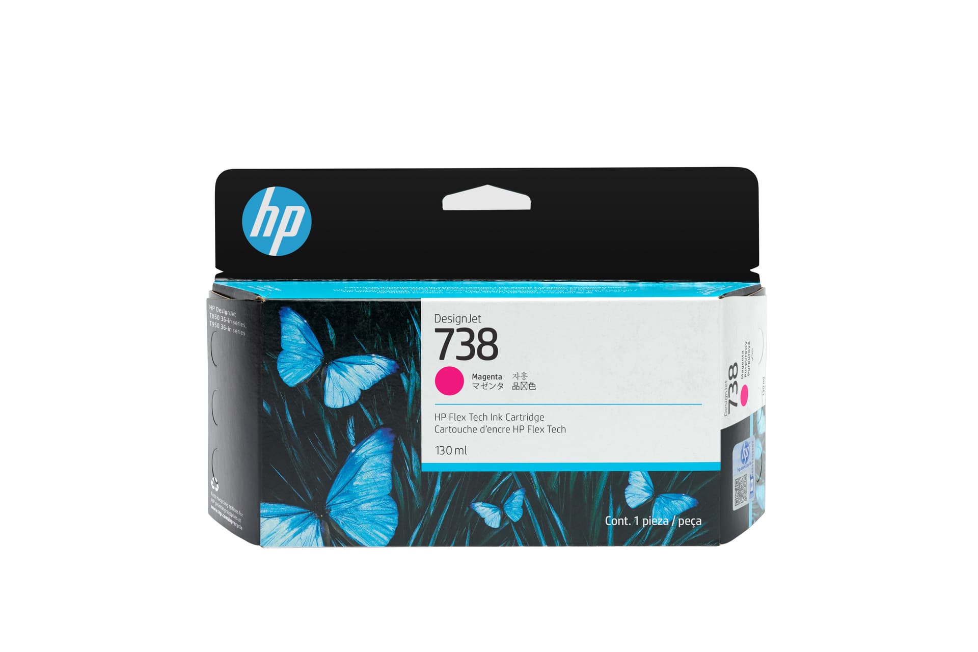 HP Tinteiro DesignJet 738 Magenta (130 ml), miniatura 1