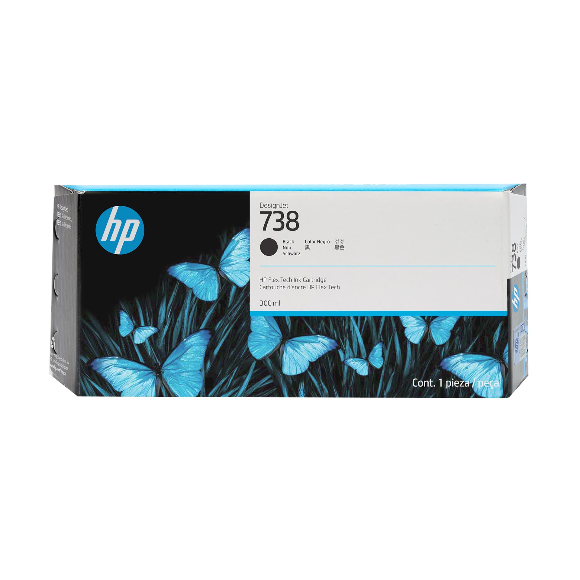 HP Tinteiro DesignJet 738 Preto (300 ml), miniatura 1