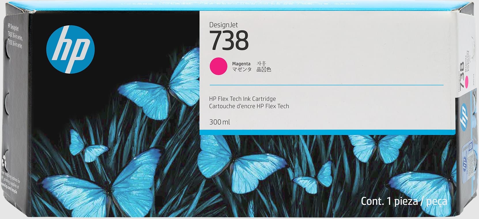 HP Tinteiro DesignJet 738 Magenta (300 ml), miniatura 1