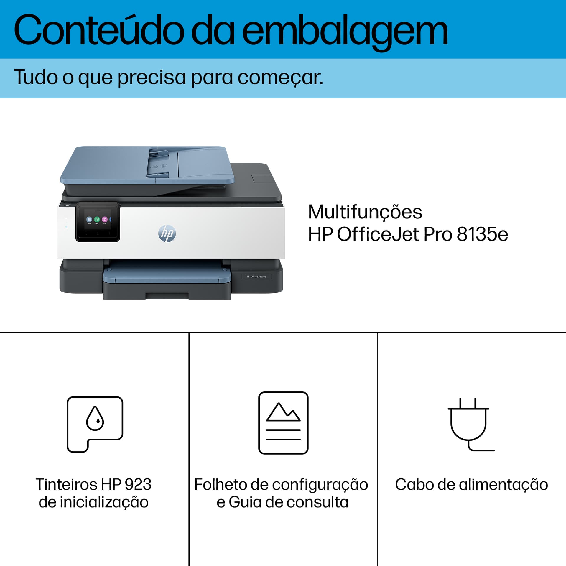 HP OfficeJet Pro 8135e Sem fios All-in-One Cor Impressora, Instant Ink; Impressão frente e verso — miniatura 4