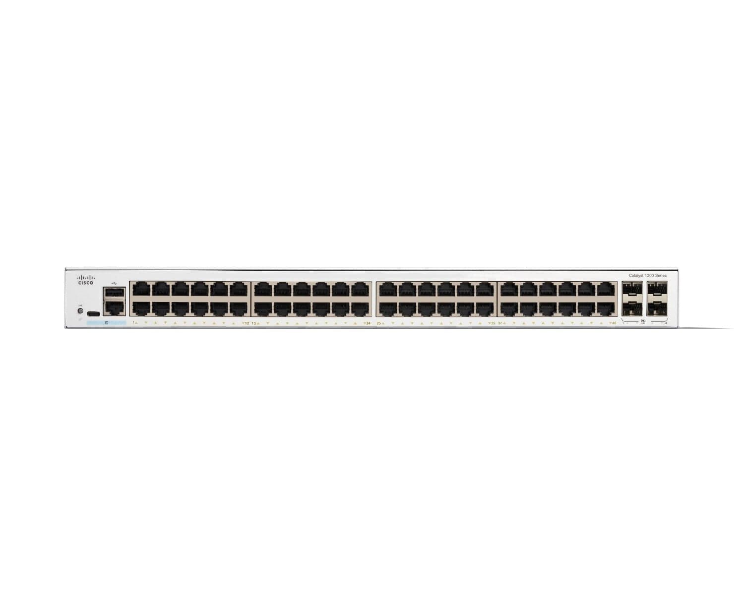 Cisco Catalyst 1200-48T-4G - Interruptor - L3 - inteligente - 48 x 10/100/1000Base-T + 4 x 1 Gigabit Ethernet SFP+ - montável em trilho — miniatura 2