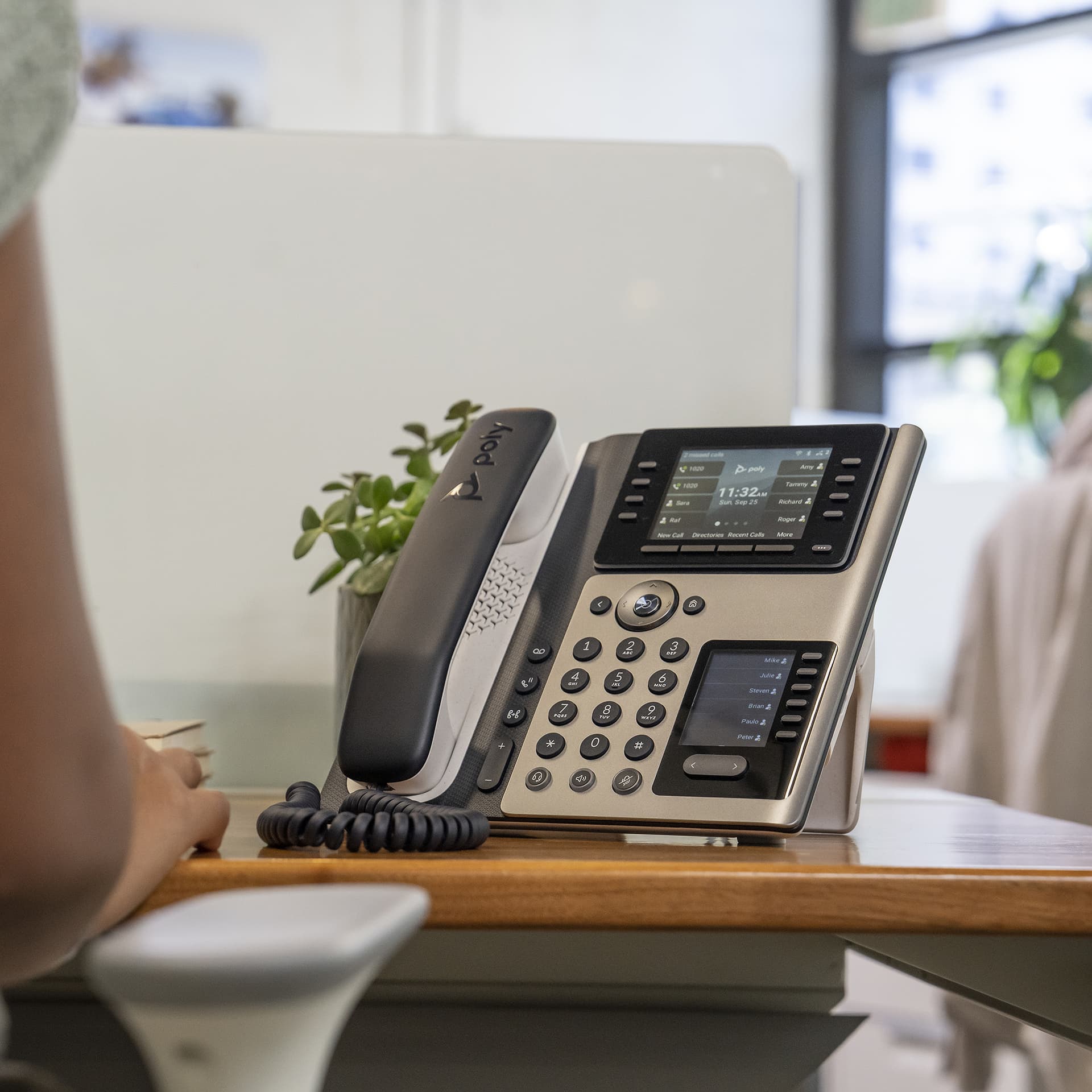 HP Poly Telefone IP Poly Edge E400 com PoE, miniatura 3
