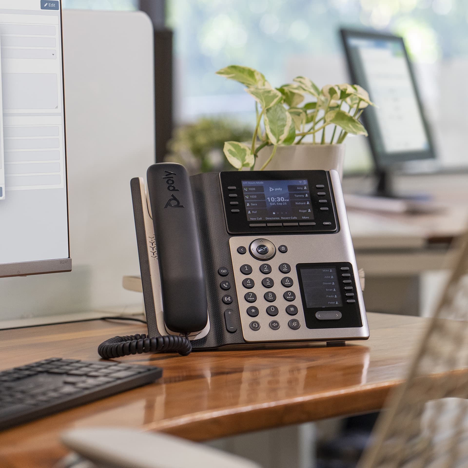 HP Poly Telefone IP Poly Edge E400 com PoE, miniatura 4