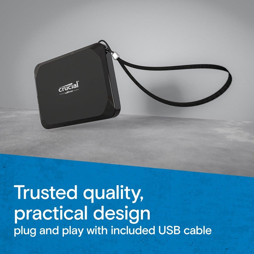 Crucial X9 - SSD - 2 TB - externa (portátil) - USB 3.2 Gen 2 (USB C conector), miniatura 5