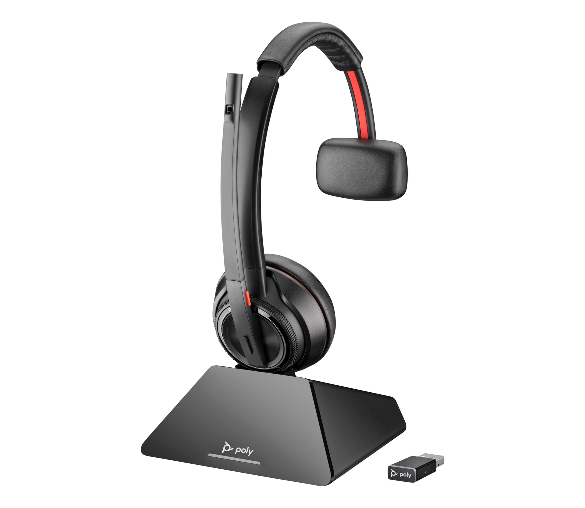 HP Poly Savi 8210 Monoaural DECT 1880-1900 MHz (sobre a cabeça) + Base de carregamento — miniatura 2