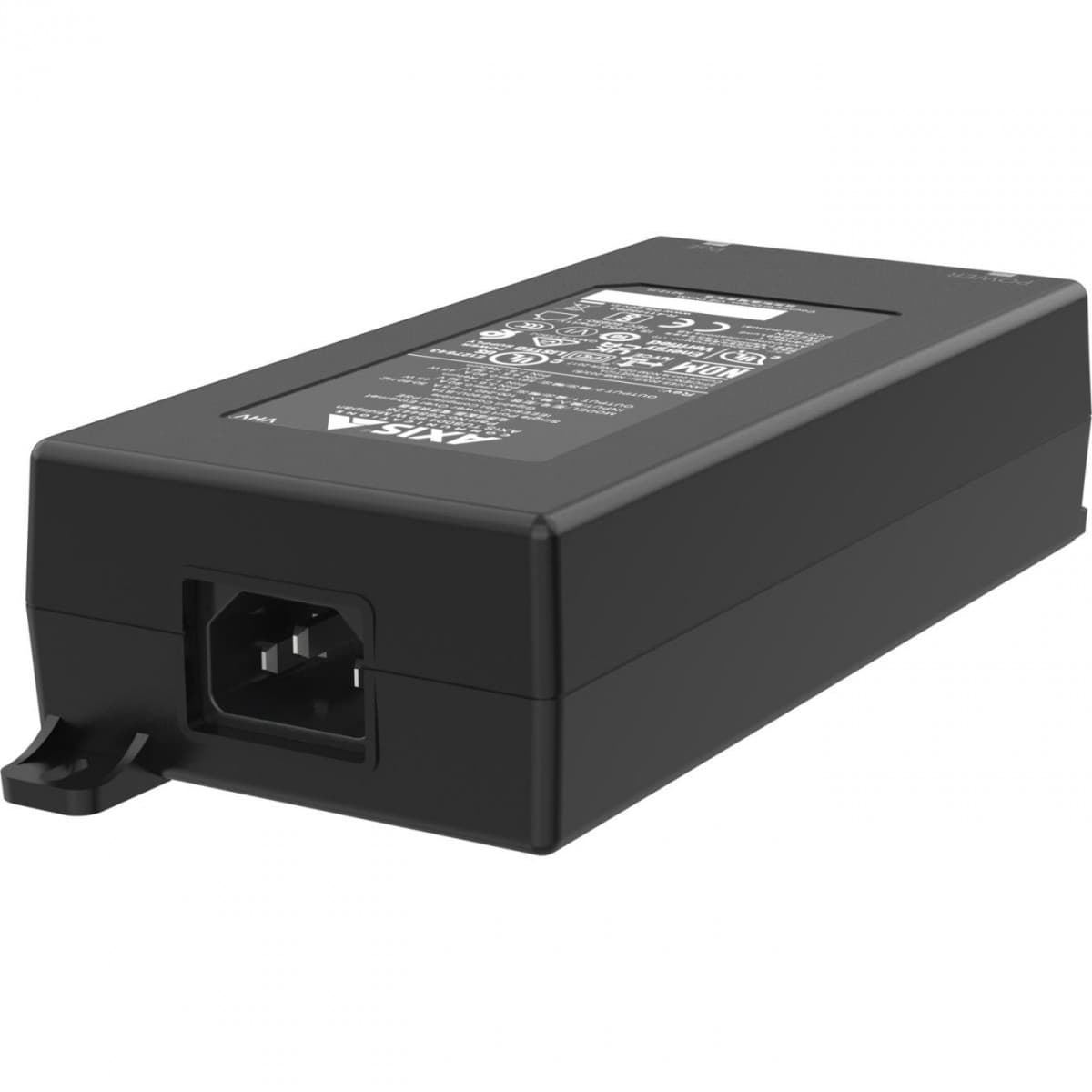 AXIS TU8004 - Injector de energia (montável em calha DIN / externo) - midspan - AC 100-240 V - 90 Watt - conectores de saída: 1 - preto - para AXIS C1410, P1385-E, miniatura 3