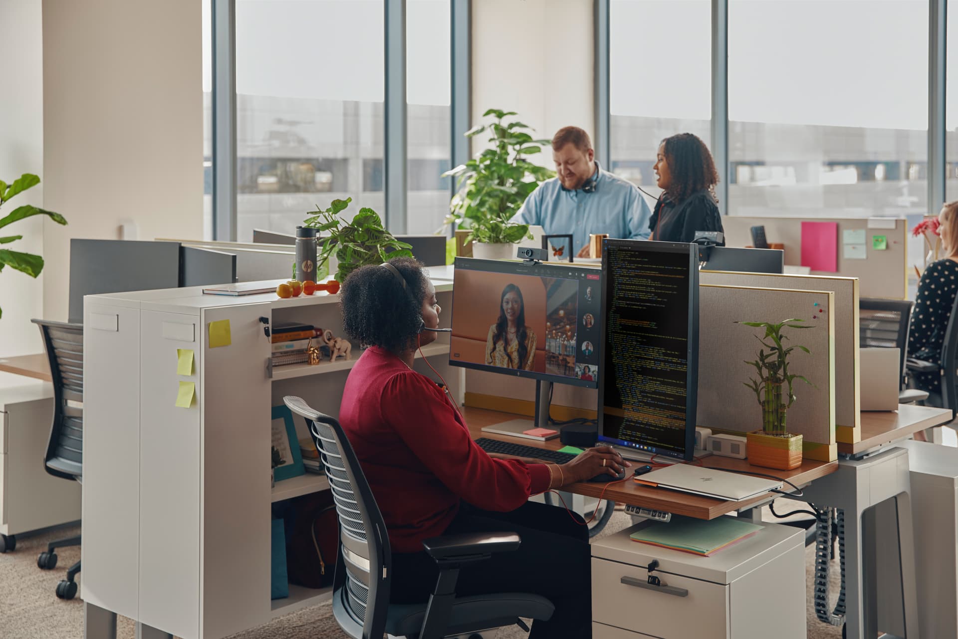 HP Poly Headset Monoaural Poly Blackwire 3315 com USB-C certificado para Microsoft Teams + Conector de 3,5 mm + Adaptador USB-C/A — miniatura 3