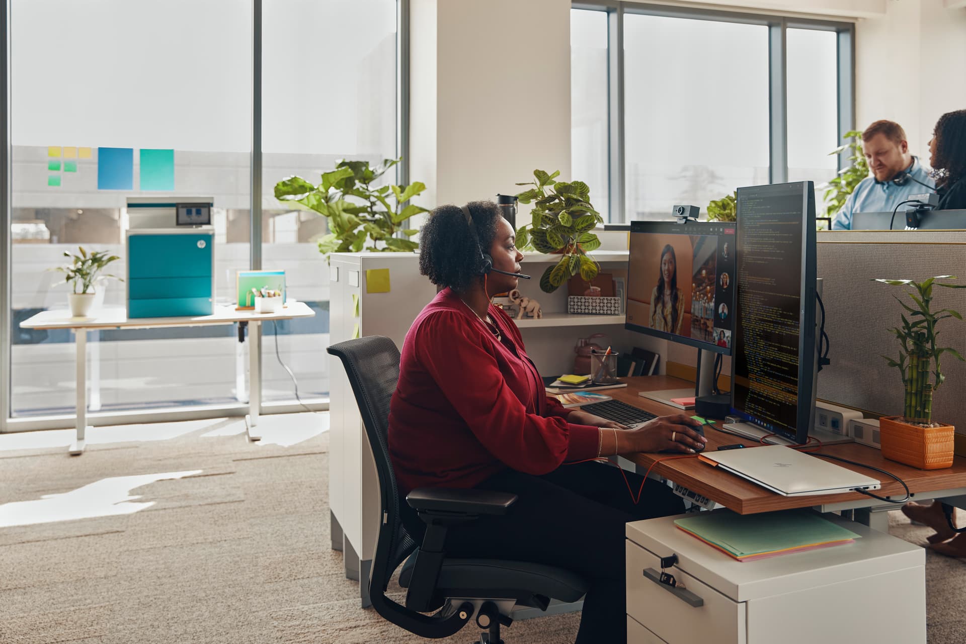 HP Poly Headset Estéreo Poly Blackwire 3325 com USB-C certificado para Microsoft Teams + Conector de 3,5 mm + Adaptador USB-C/A — miniatura 2
