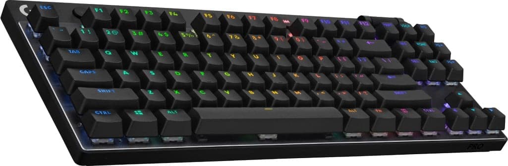 Logitech G PRO X TKL - Teclado - gaming - luz traseira - sem fios - 2.4 GHz, Bluetooth - QWERTY - Padrão internacional americano - interruptor: Tactile - preto — miniatura 1