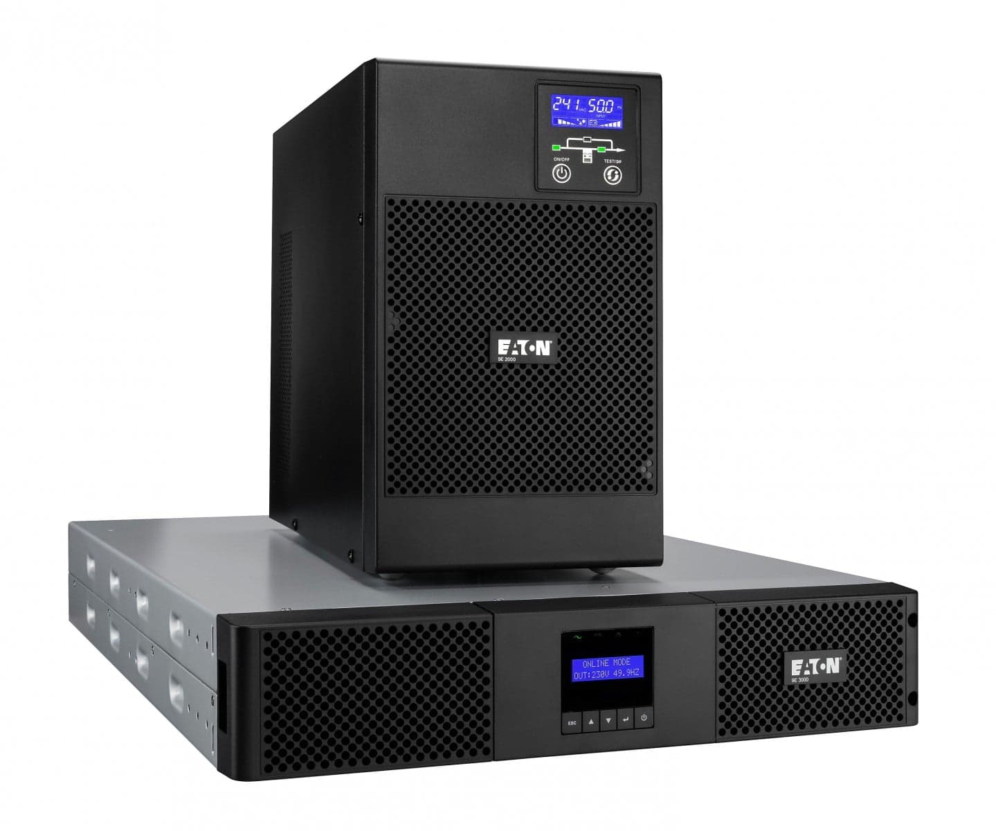 Eaton 9E - UPS - AC 200/220/230/240 V - 900 watt - 1000 VA - RS-232, USB - conectores de saída: 4 - 2U - preto — miniatura 3