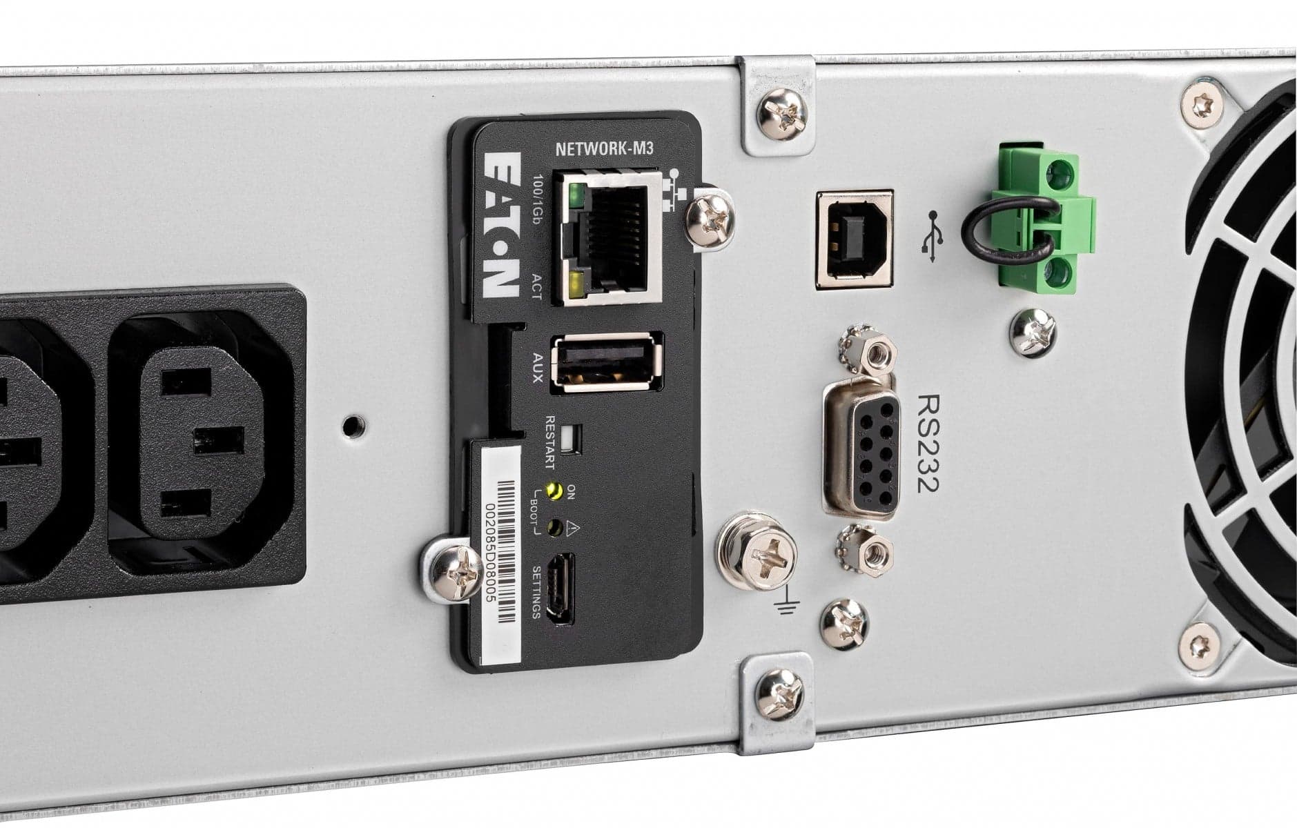 Eaton 9E - UPS (montável em bastidor / externo) - AC 200/220/230/240 V - 1800 watt - 2000 VA - 1 fase - 6 bateria x - ácido de chumbo - 7 Ah - RS-232, USB - conectores de saída: 6 - 2U - 19" - preto — miniatura 4