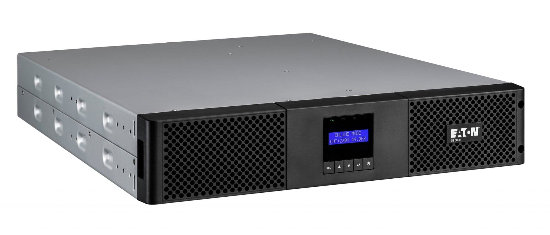 Eaton 9E - UPS (montável em bastidor / externo) - AC 200/220/230/240 V - 1800 watt - 2000 VA - 1 fase - 6 bateria x - ácido de chumbo - 7 Ah - RS-232, USB - conectores de saída: 6 - 2U - 19" - preto — miniatura 5
