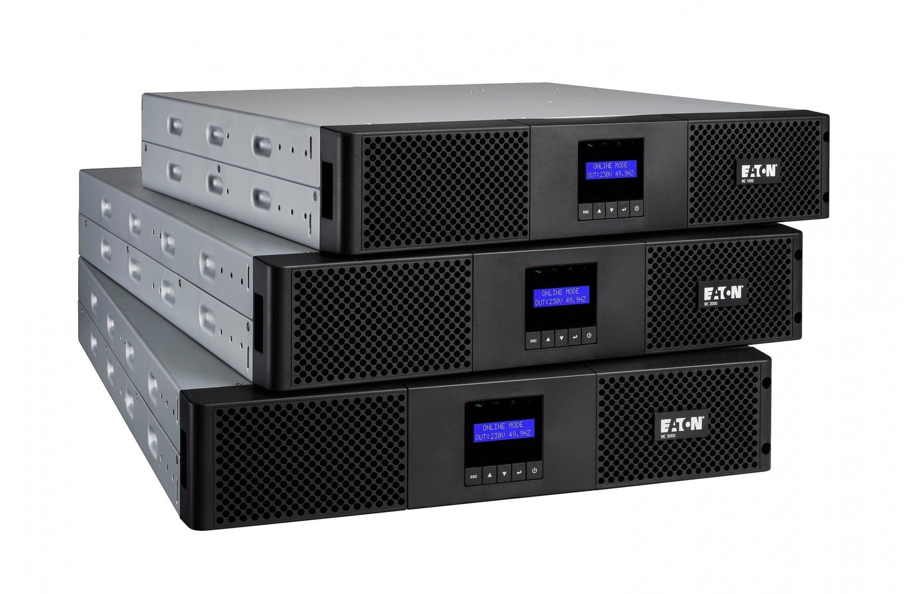Eaton 9E - UPS (montável em bastidor / externo) - AC 200/220/230/240 V - 1800 watt - 2000 VA - 1 fase - 6 bateria x - ácido de chumbo - 7 Ah - RS-232, USB - conectores de saída: 6 - 2U - 19" - preto — miniatura 7