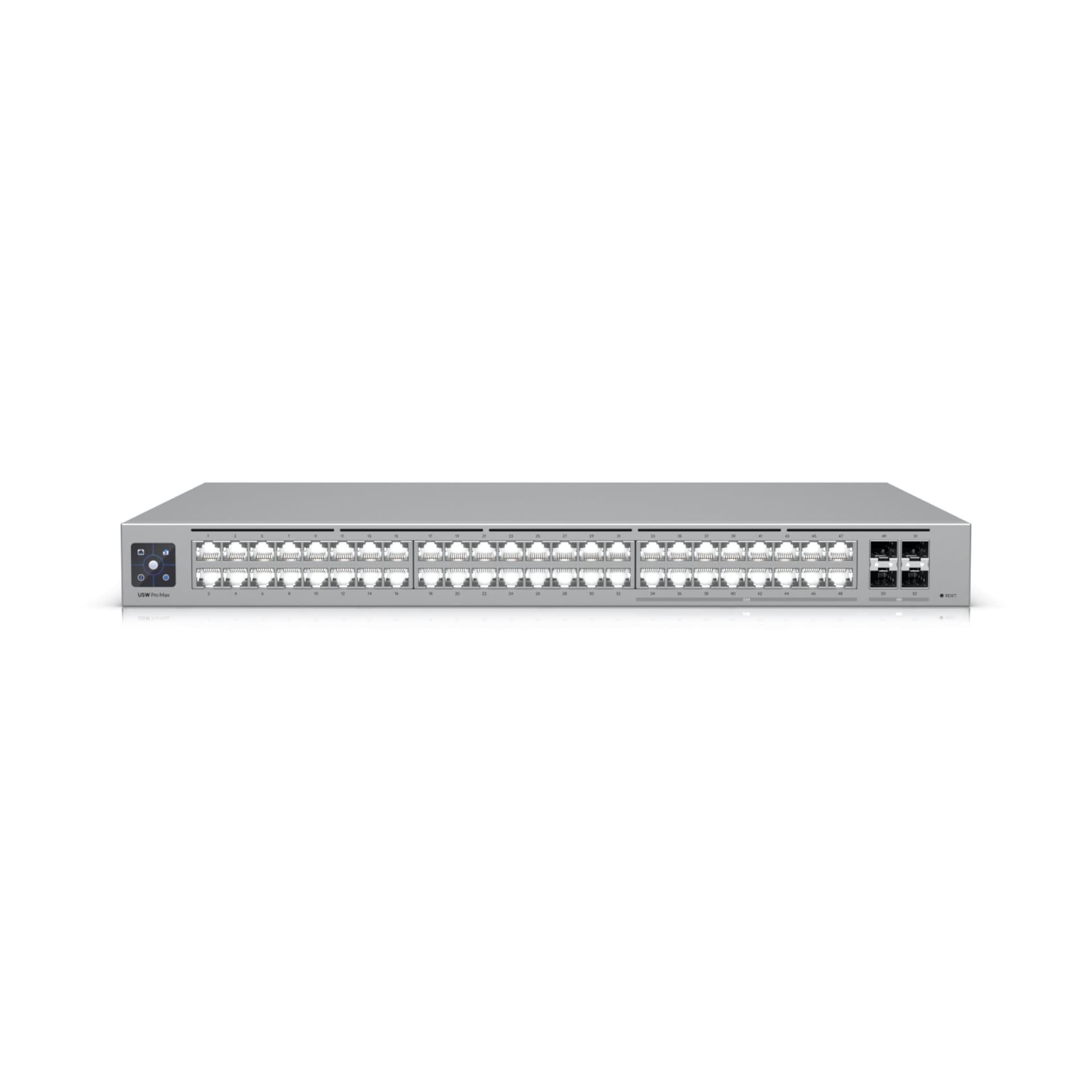 Ubiquiti UniFi Switch Pro Max 48 - Interruptor - L3 - Administrado - 32 x 10/100/1000 + 16 x 2.5GBase-T + 4 x 10 Gigabit Ethernet - desktop, montável em trilho, miniatura 1