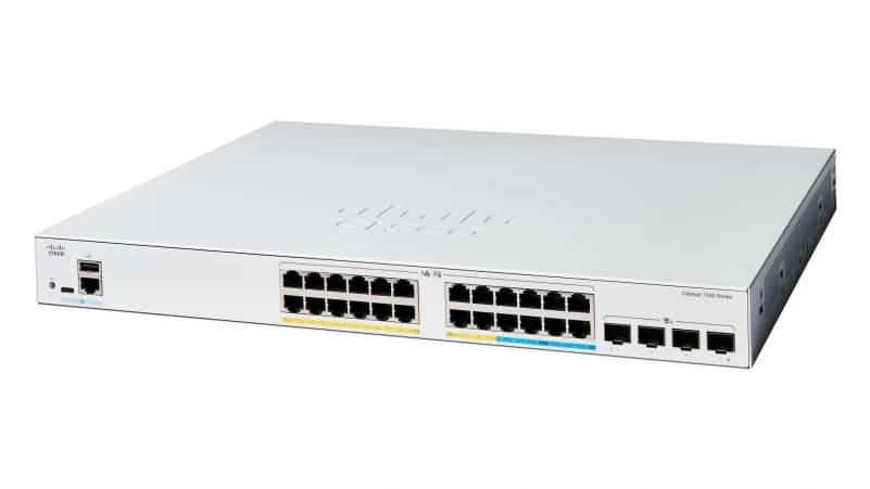 Cisco Catalyst 1300-24MGP-4X - Interruptor - L3 - Administrado - 16 x 10/100/1000 (PoE+) + 8 x 2.5G (PoE+) + 4 x 10 Gigabit SFP+ - montável em trilho - PoE+ (195 W), miniatura 2