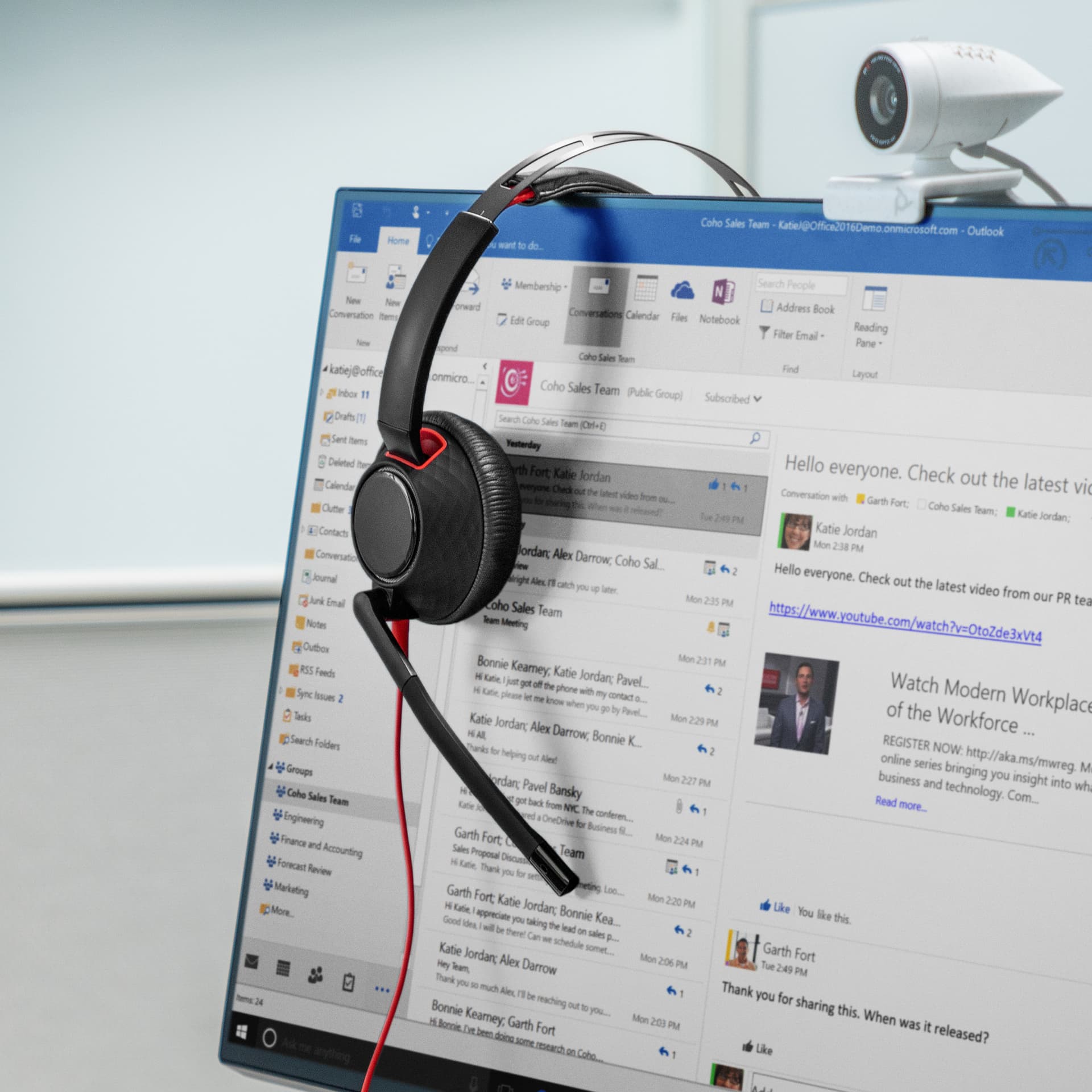 HP Poly Headset estéreo Poly Blackwire 5220 com USB-C + Conector de 3,5 mm + Adaptador USB-C/A (a granel) — miniatura 3