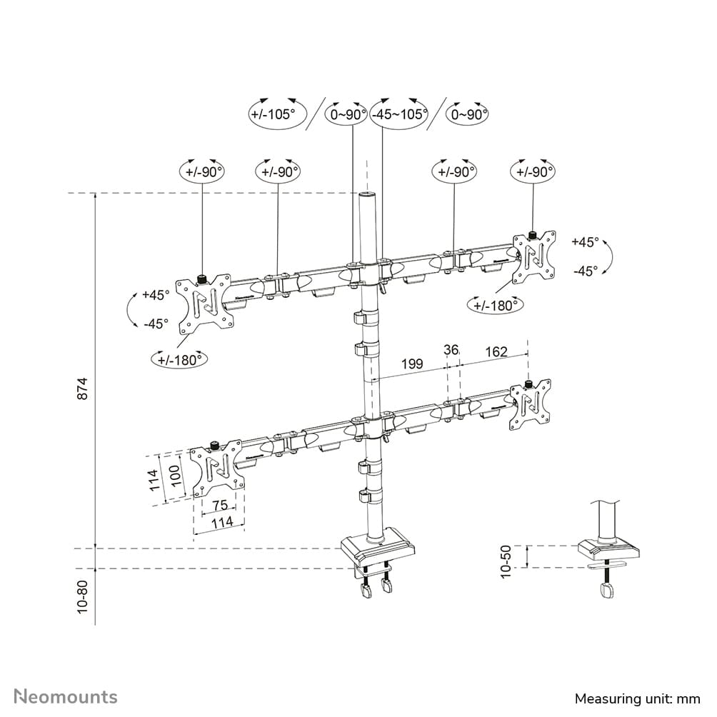 Neomounts DS60-600BL2-2 — miniatura 16