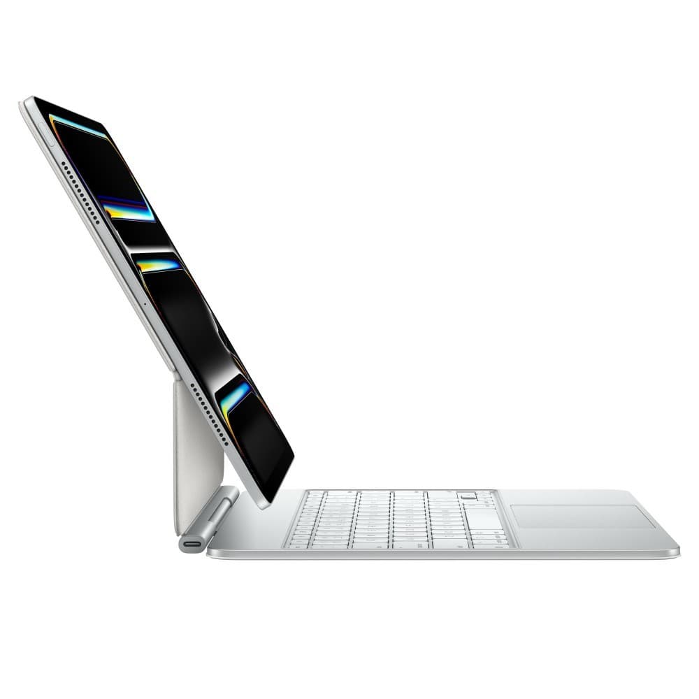 O Magic Keyboard para iPad Pro permite escrever de forma confortável: inclui um trackpad com novo design elegante e portátil: além de um descanso para o pulso em alumínio — miniatura 4