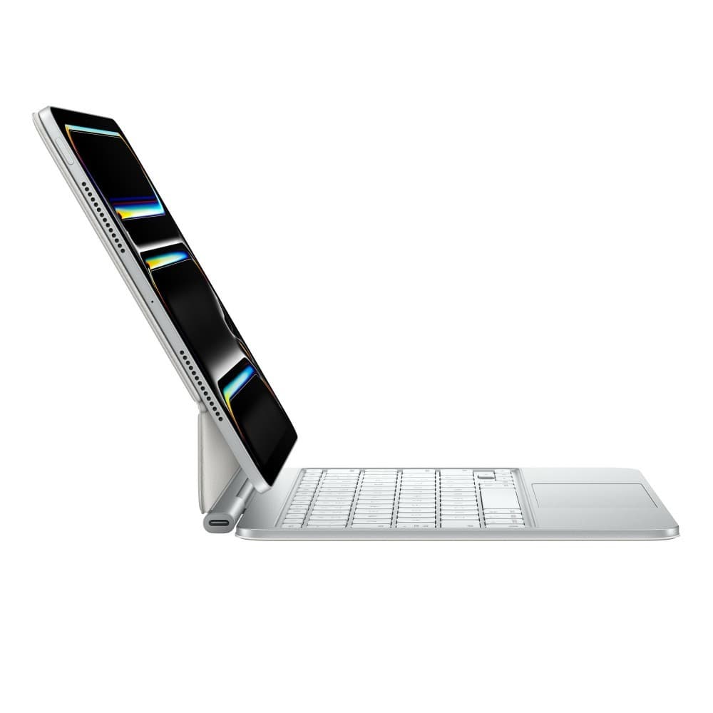 O Magic Keyboard para iPad Pro permite escrever de forma confortável: inclui um trackpad com novo design elegante e portátil: além de um descanso para o pulso em alumínio — miniatura 2