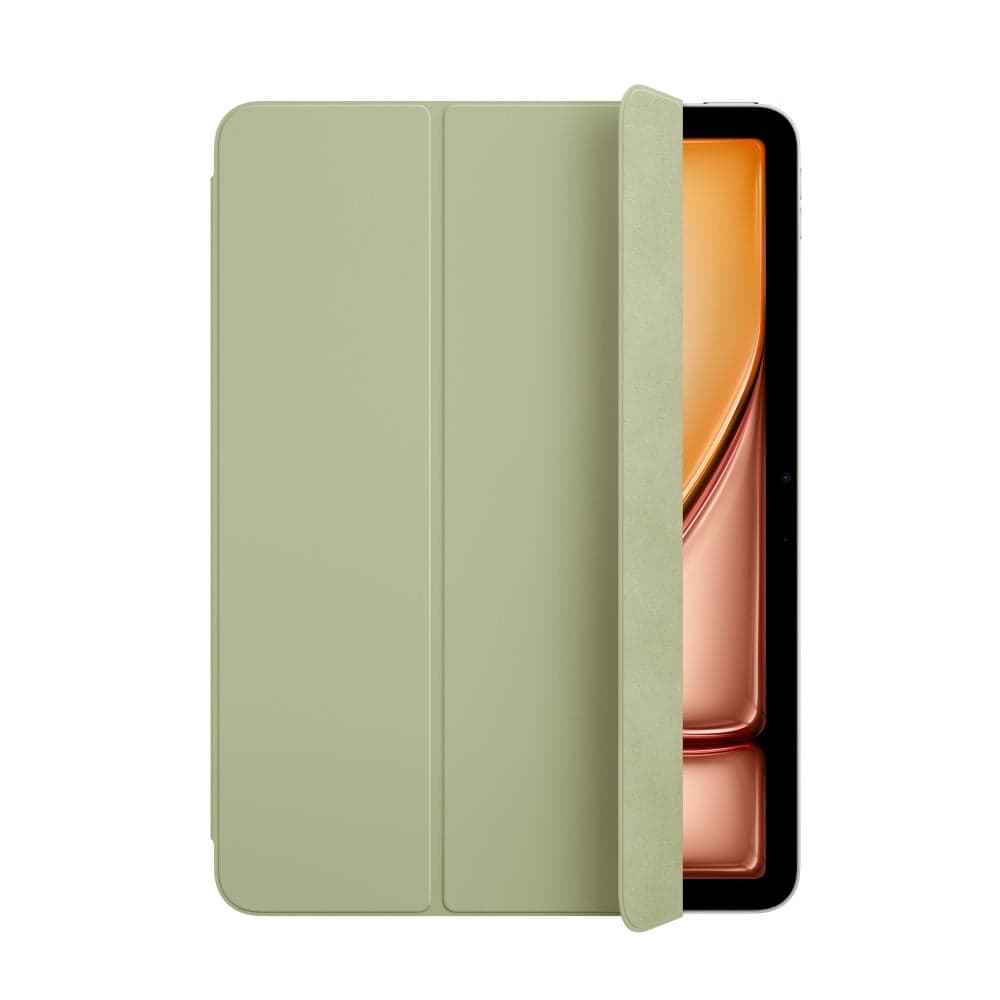 A Smart Folio para iPad Air (M2) pode ser ajustada em vários ângulos de utilização para ler, ver vídeos, escrever ou fazer chamadas FaceTime — miniatura 1