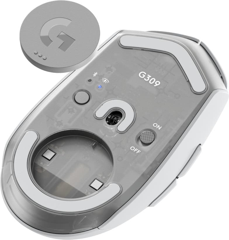 Logitech G G309 - Rato - gaming - óptico - 6 botões - sem fios - 2.4 GHz, Bluetooth - recetor USB Logitech LIGHTSPEED - branco — miniatura 5
