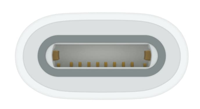 O Adaptador USB‑C para Apple Pencil é necessário para carregar e emparelhar o Apple Pencil (1.ª geração) com o iPad (10.ª geração) — miniatura 5