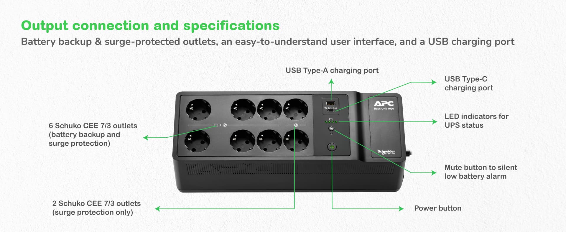 APC BE1050G2-GR — miniatura 5