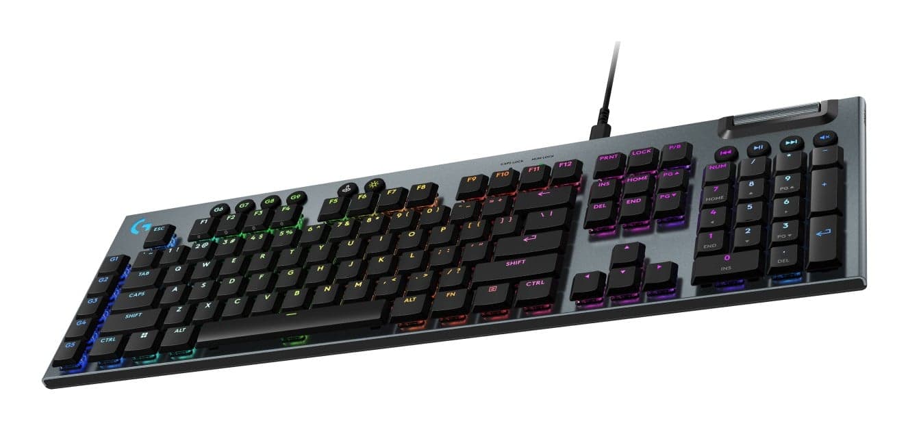 Logitech G G915 X - Teclado - luz traseira - USB - QWERTY - Padrão internacional americano - interruptor: GL Tactile - preto — miniatura 4