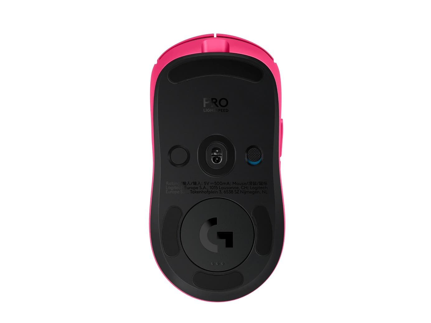 Logitech G PRO 2 - Rato - gaming - destros e canhotos - óptico - 8 botões - sem fios, com cabo - 2.4 GHz, USB - recetor USB Logitech LIGHTSPEED - rosa — miniatura 5