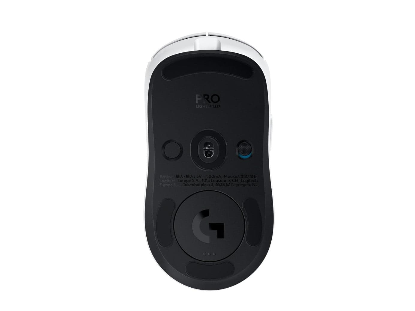 Logitech G PRO 2 - Rato - gaming - destros e canhotos - óptico - 8 botões - sem fios, com cabo - 2.4 GHz, USB - recetor USB Logitech LIGHTSPEED - branco — miniatura 1