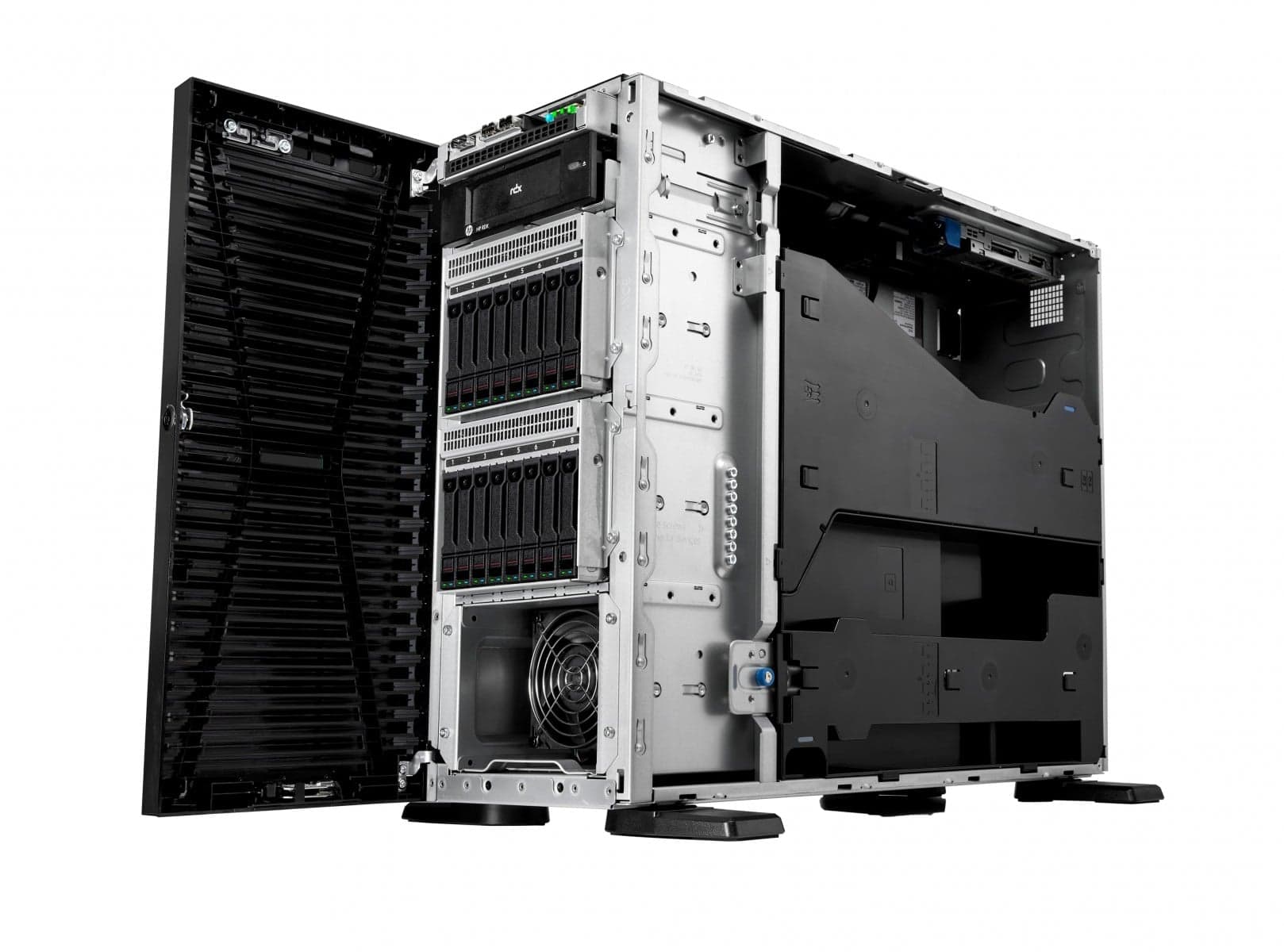 HPE ProLiant ML110 Gen11 - Servidor - torre 4.5U - 1 via - 1 x Xeon Bronze 3508U / até 2.2 GHz - RAM 32 GB - SATA/NVMe - hot-swap (permuta) 2.5" compartimento(s) - SSD 2 x 480 GB - Gigabit Ethernet - monitor: nenhum — miniatura 3