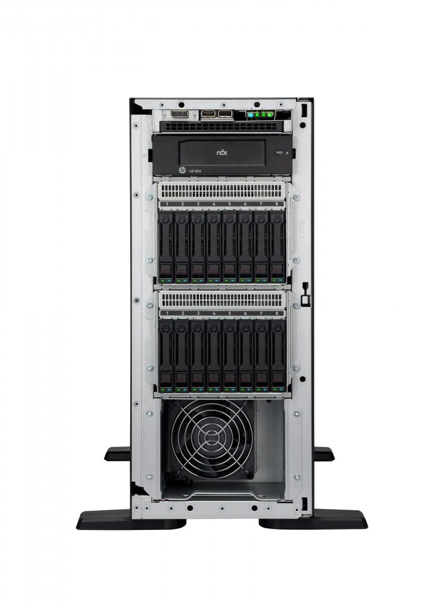 HPE ProLiant ML110 Gen11 - Servidor - torre 4.5U - 1 via - 1 x Xeon Bronze 3508U / até 2.2 GHz - RAM 32 GB - SATA/NVMe - hot-swap (permuta) 2.5" compartimento(s) - SSD 2 x 480 GB - Gigabit Ethernet - monitor: nenhum — miniatura 4