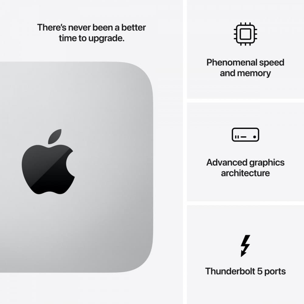 Apple Mac Studio - USFF M4 Max - RAM 36 GB - SSD 512 GB - Apple M4 Max 32-core - Gigabit Ethernet, 10 Gigabit Ethernet, 5 Gigabit Ethernet, 2.5 Gigabit Ethernet, IEEE 802.11ax (Wi-Fi 6E), Bluetooth 5.3 - macOS Sequoia 15.0 - monitor: nenhum - prata — miniatura 4