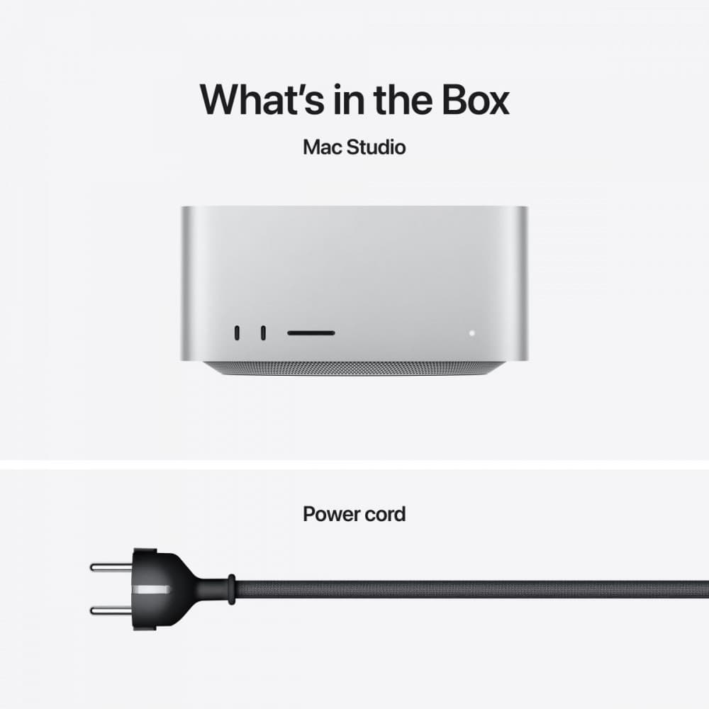 Apple Mac Studio - USFF M4 Max - RAM 36 GB - SSD 512 GB - Apple M4 Max 32-core - Gigabit Ethernet, 10 Gigabit Ethernet, 5 Gigabit Ethernet, 2.5 Gigabit Ethernet, IEEE 802.11ax (Wi-Fi 6E), Bluetooth 5.3 - macOS Sequoia 15.0 - monitor: nenhum - prata — miniatura 5