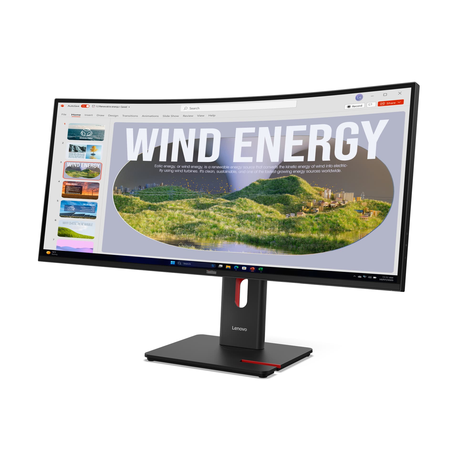 Lenovo ThinkVision T34WD-40 Monitor — miniatura 3