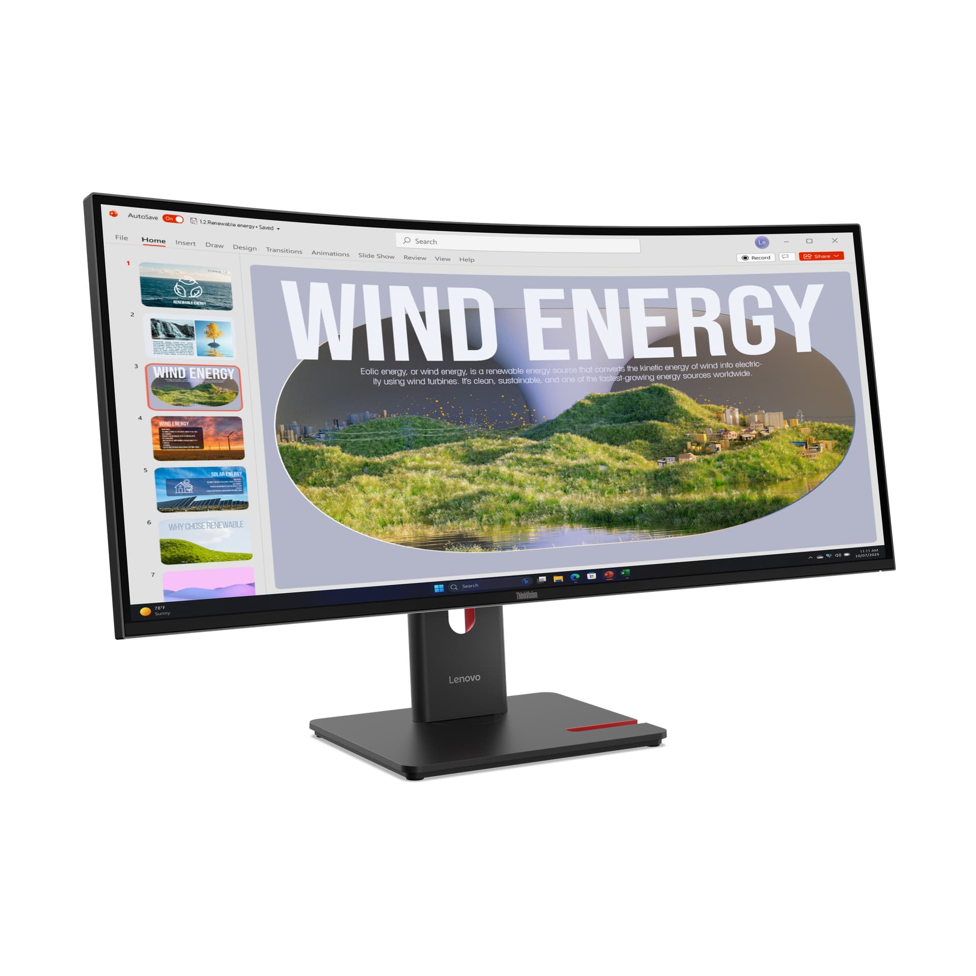 Lenovo ThinkVision T34WD-40 Monitor — miniatura 4