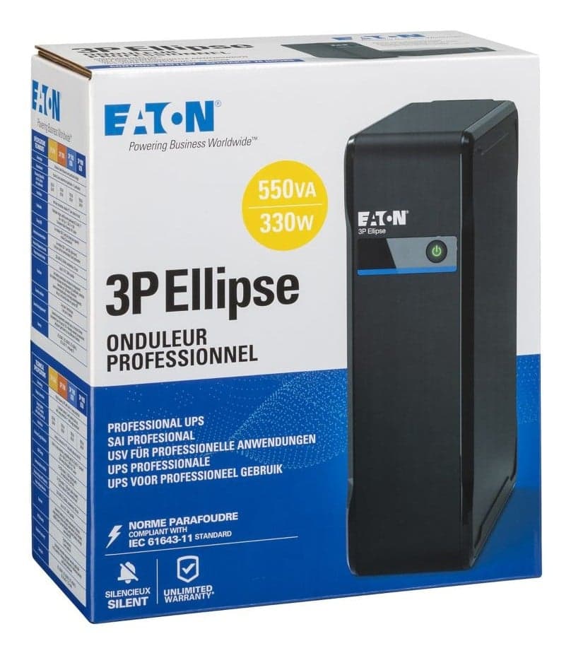 Eaton 3P Ellipse 550 IEC - UPS - AC 220-240 V - 330 watt - 550 VA - conectores de saída: 4 — miniatura 8