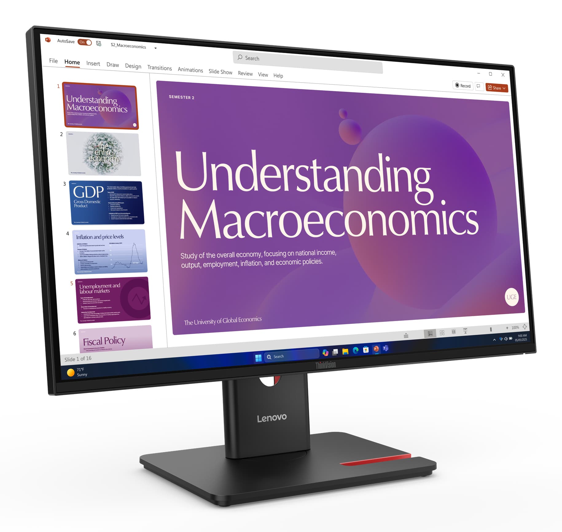 Lenovo ThinkVision T24D-40 Monitor — miniatura 4