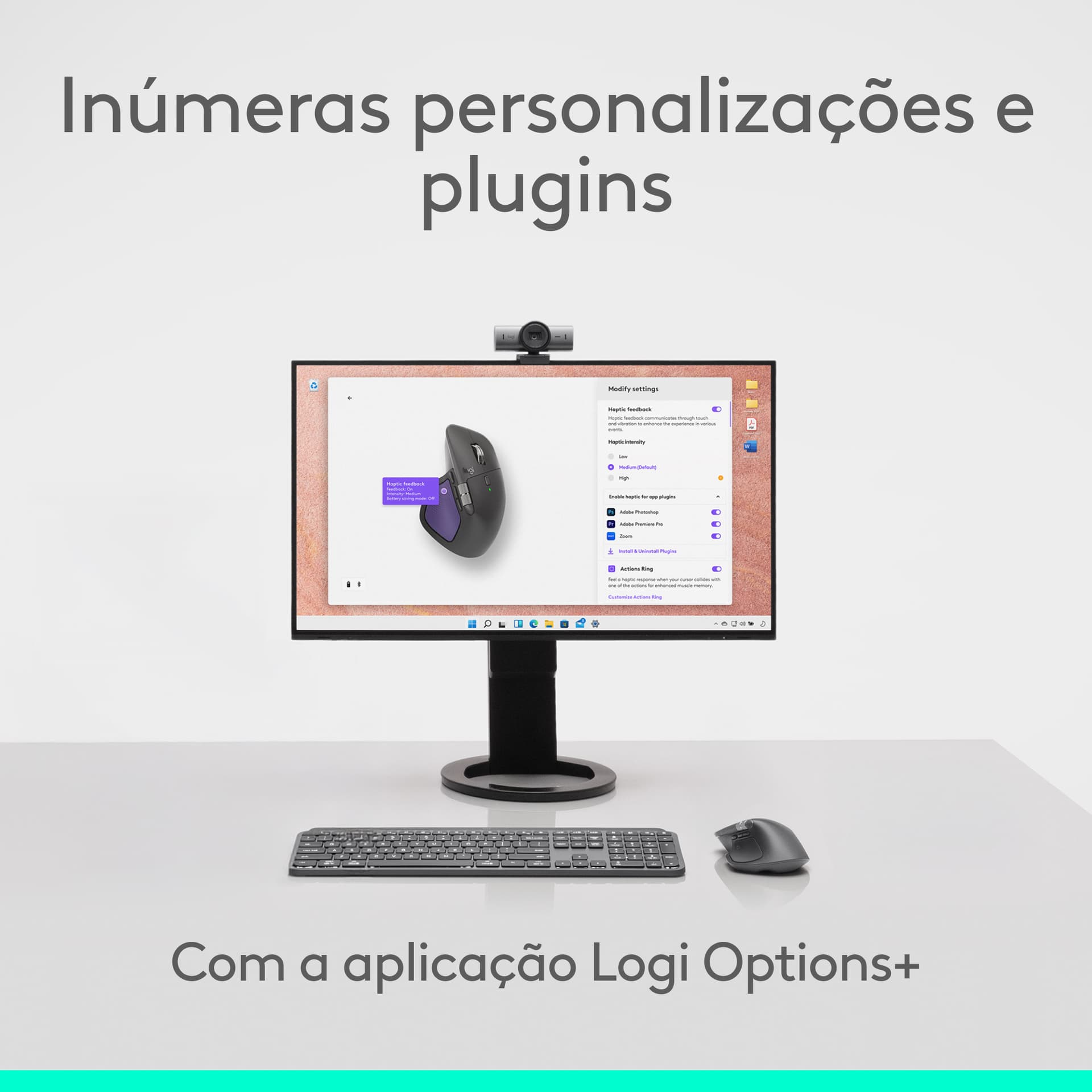 Logitech MX Master 4 for Mac, rato ergonómico com Bluetooth com feedback tátil de desempenho avançado, deslocamento ultrarrápido, carregamento por USB-C , MacOS, iPadOS, Windows - preto sideral — miniatura 13