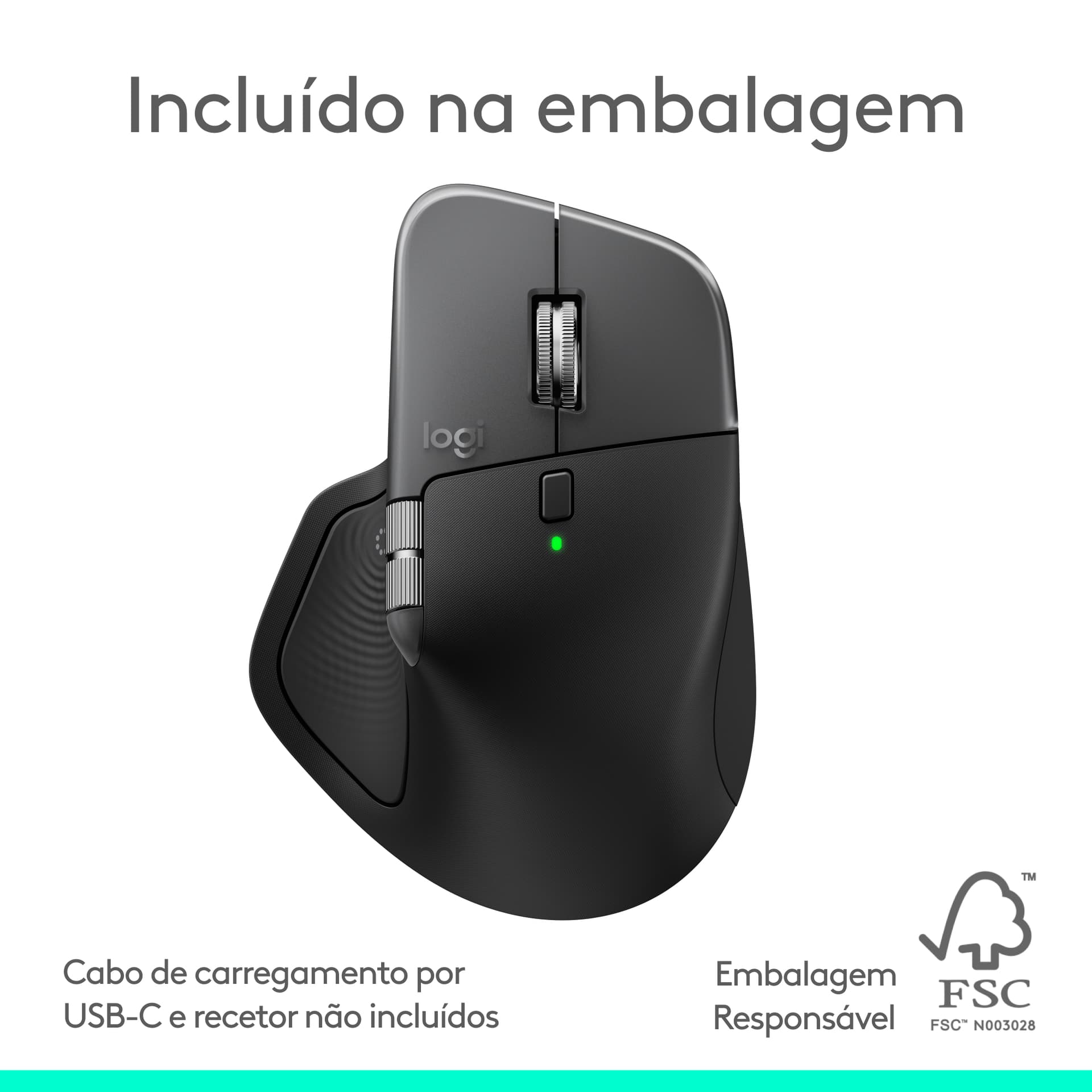 Logitech MX Master 4 for Mac, rato ergonómico com Bluetooth com feedback tátil de desempenho avançado, deslocamento ultrarrápido, carregamento por USB-C , MacOS, iPadOS, Windows - preto sideral — miniatura 16