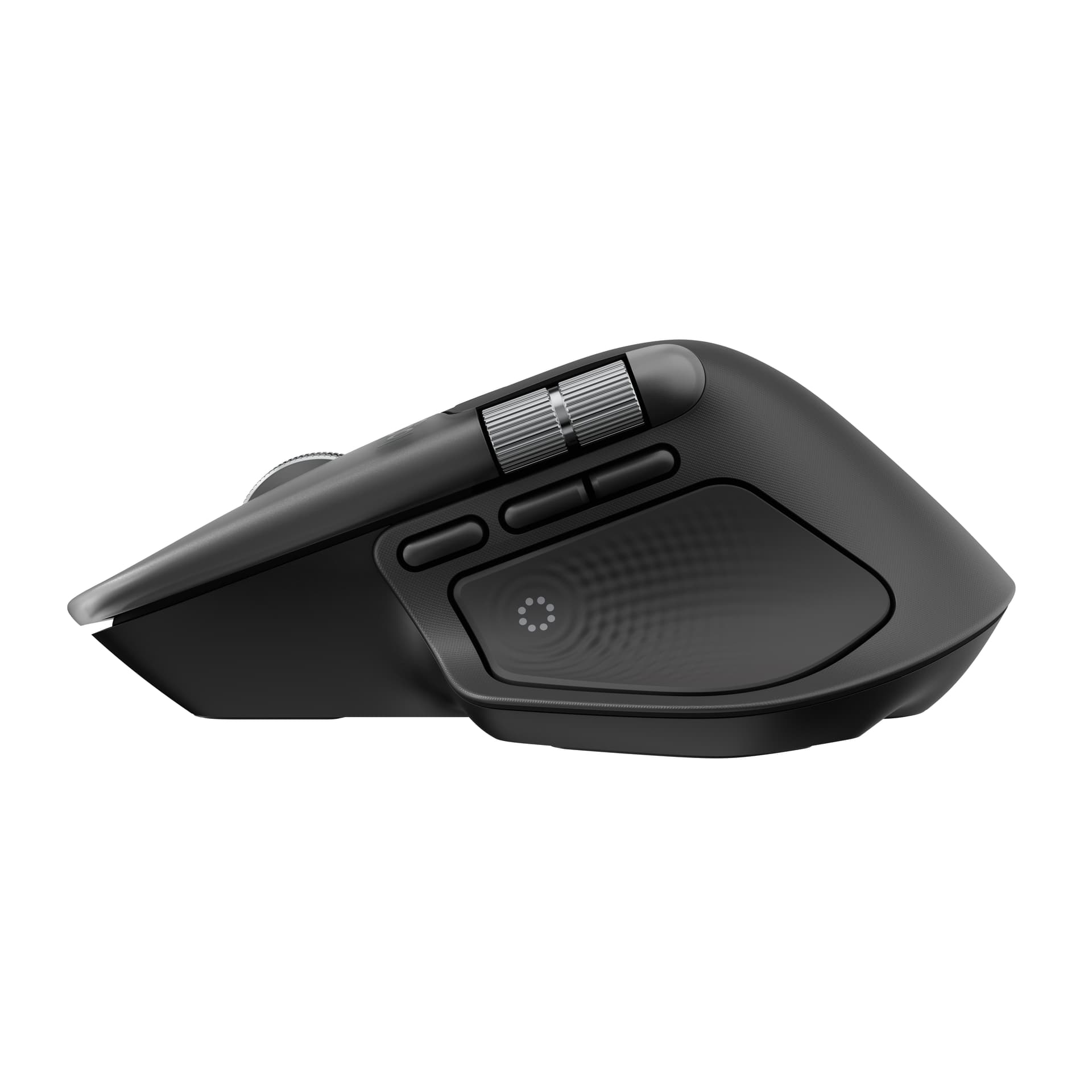 Logitech MX Master 4 for Mac, rato ergonómico com Bluetooth com feedback tátil de desempenho avançado, deslocamento ultrarrápido, carregamento por USB-C , MacOS, iPadOS, Windows - preto sideral — miniatura 3