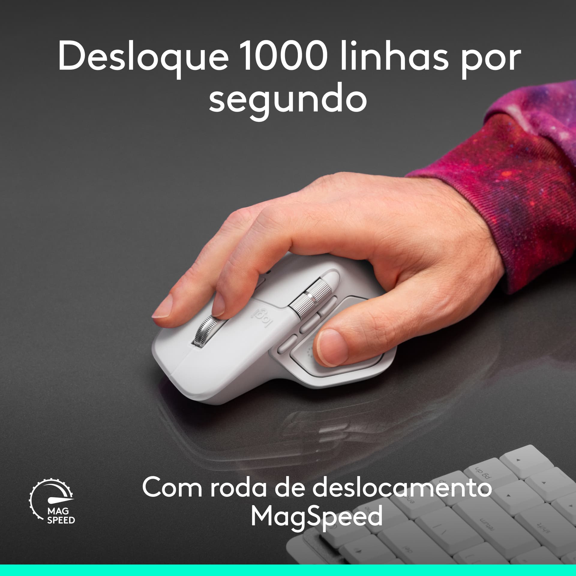 Logitech MX Master 4 for Mac, rato ergonómico com Bluetooth com feedback tátil de desempenho avançado, deslocamento ultrarrápido, carregamento por USB-C , MacOS, iPadOS, Windows - preto sideral — miniatura 9