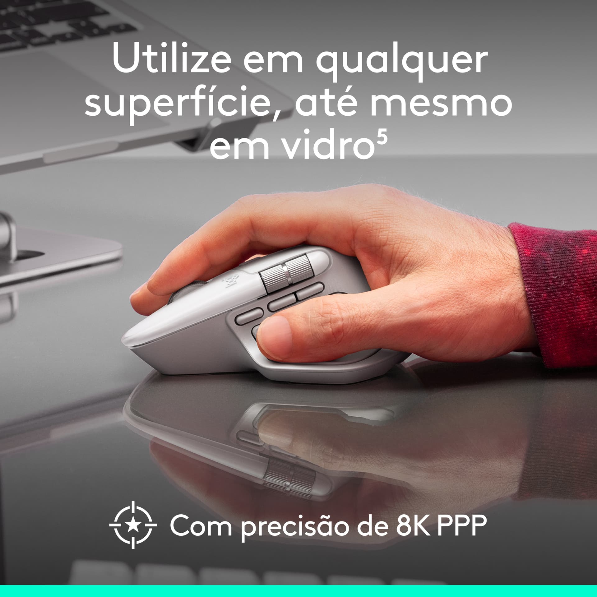 Logitech MX Master 4 for Mac, rato ergonómico com Bluetooth com feedback tátil de desempenho avançado, deslocamento ultrarrápido, carregamento por USB-C , MacOS, iPadOS, Windows - preto sideral — miniatura 10