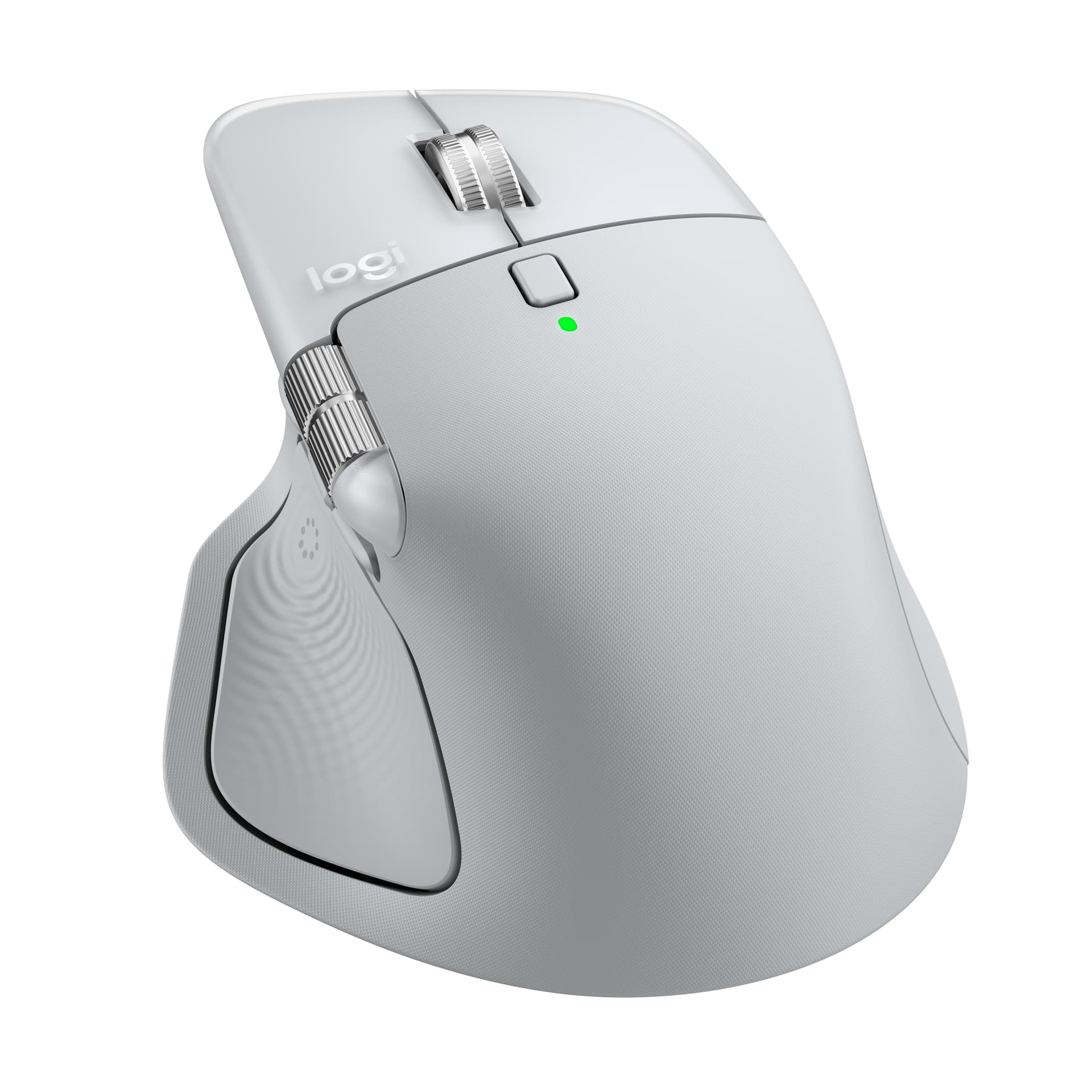 Logitech MX Master 4 for Mac, rato ergonómico com Bluetooth com feedback tátil de desempenho avançado, deslocamento ultrarrápido, carregamento por USB-C , MacOS, iPadOS, Windows - branco prateado — miniatura 5